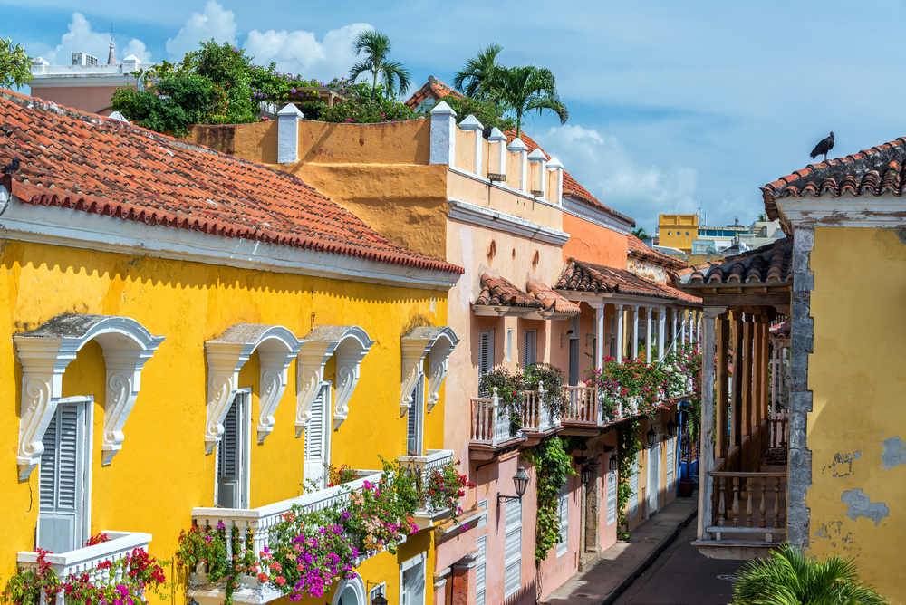 The colourful streets of Cartagena in Colombia. The colourful streets of Cartagena in Colombia.