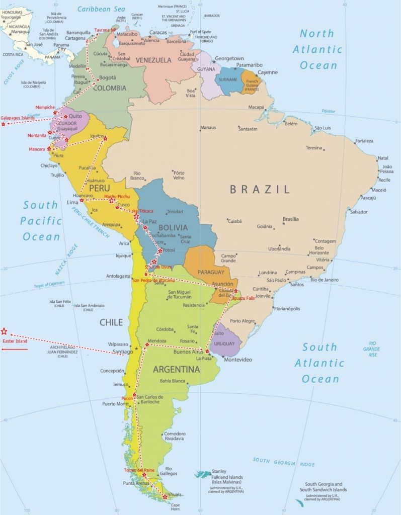 The Gringo Trail in South America. The Gringo Trail in South America.