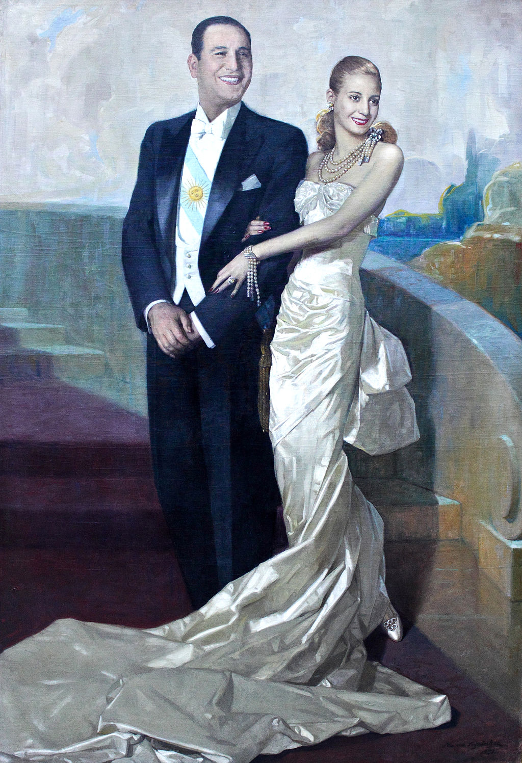 Portrait of Juan Domingo Perón and Eva Peron by artist Numa Ayrinhac Portrait of Juan Domingo Perón and Eva Peron by artist Numa Ayrinhac