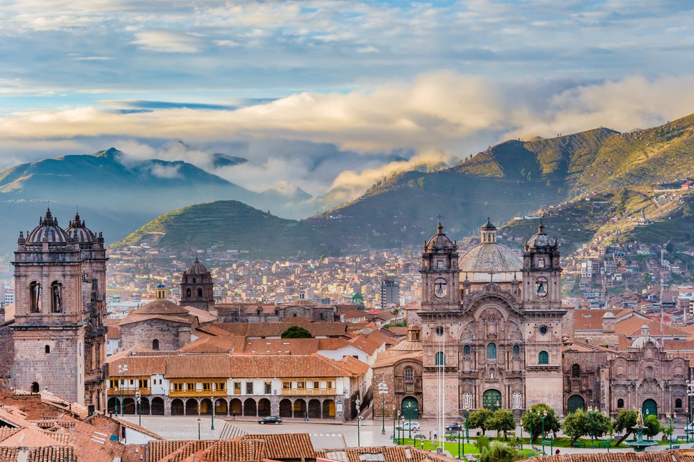 City of cusco surrounded by mountains city of cusco surrounded by mountains