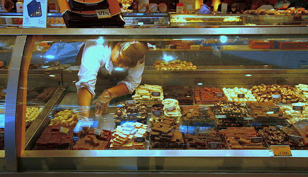Bariloche is a famous town for its chocolate shops. An interior view from one of those chocolate shops Bariloche is a famous town for its chocolate shops. An interior view from one of those chocolate shops