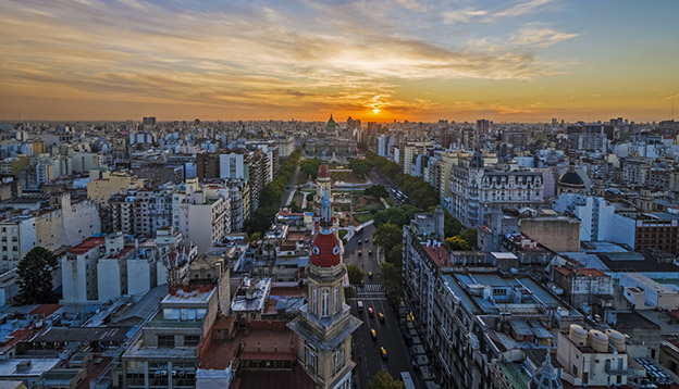 sunset over Buenos Aires sunset over Buenos Aires
