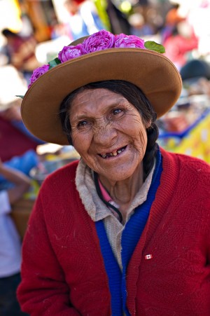 Smiling woman from Latin America Quechua community Smiling woman from Latin America Quechua community