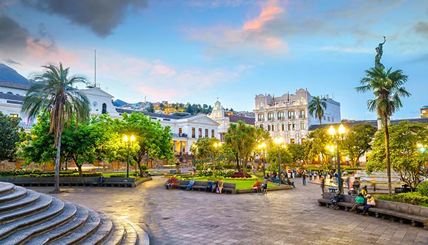 Plaza Grande in old town Quito, Ecuador Plaza Grande in old town Quito, Ecuador