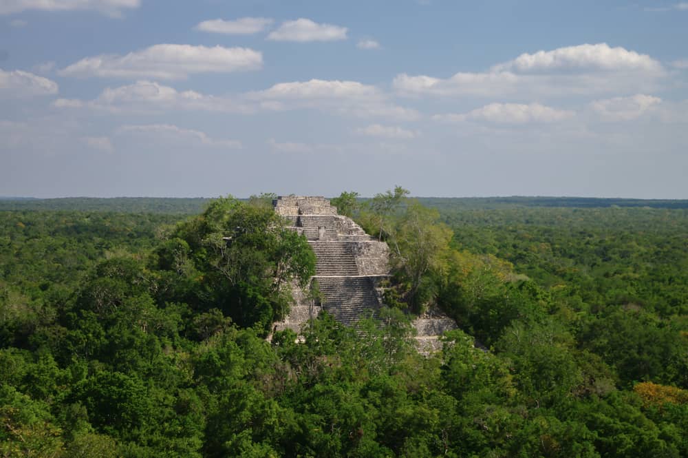 ancient maya ruin in the rain forest ancient maya ruin in the rain forest
