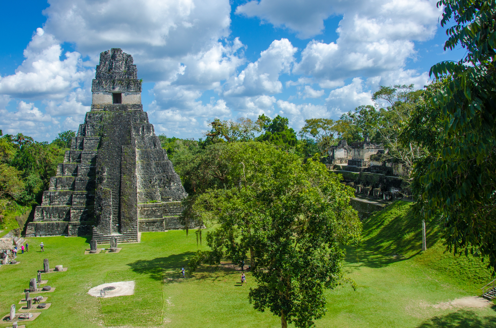 Ancient mayan ruin in guatemala in the forest tikal ancient mayan ruin in guatemala in the forest tikal