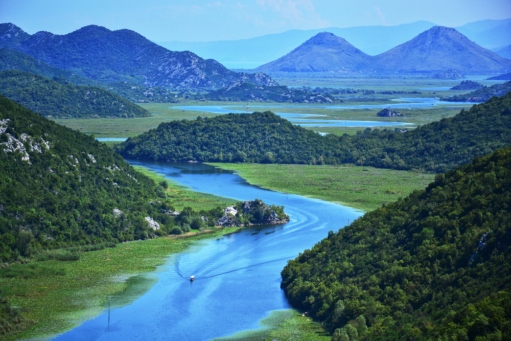 Amazon river with mountains in the background, South America amazon river with mountains in the background, South America