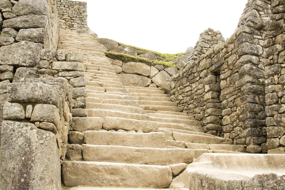 Ancient steps in Machu Picchu ancient steps in Machu Picchu