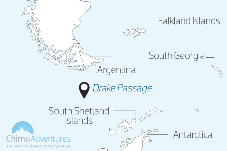 Map of the Drake Passage Map of the Drake Passage