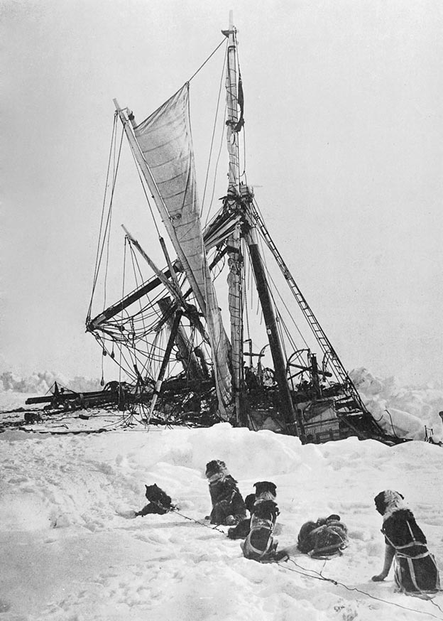 Endurance ship sinking in pack ice Endurance ship sinking in pack ice