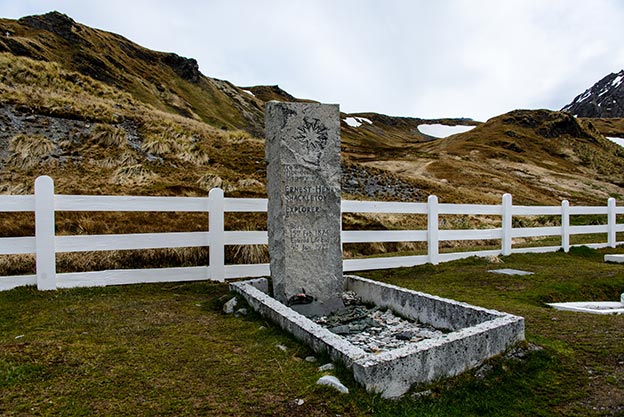 Shackleton's grave in South Georrgia Shackleton's grave in South Georrgia