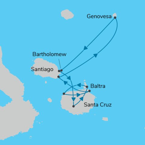 Map for ECRGS5DB North Galapagos Cruise) 