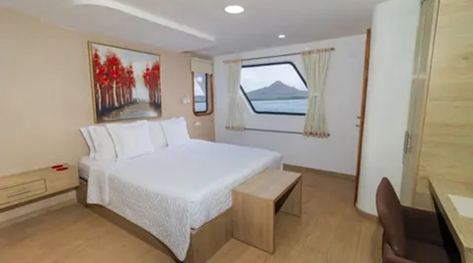 Grand Queen Beatriz Galapagos Cruise - Upper Front Cabin Double 