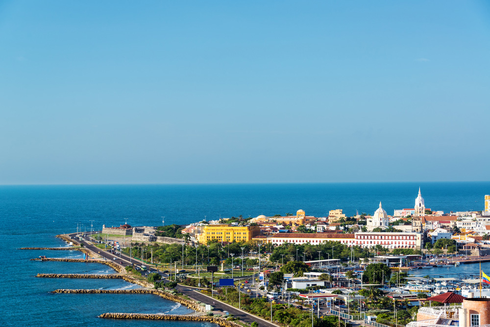 The coast of Cartagena, Colombia.