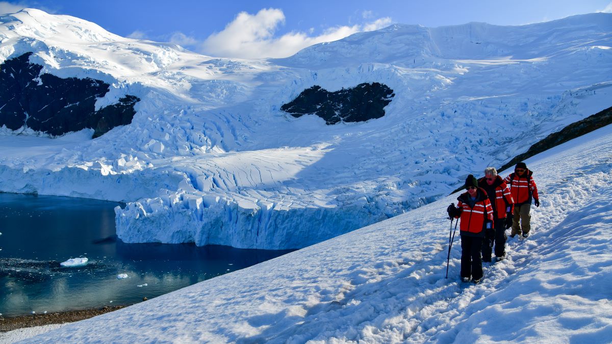 hiking in Antarctica