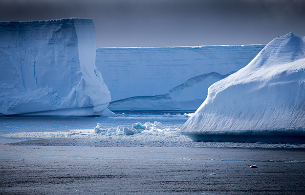 tabular iceberg in Antarctica