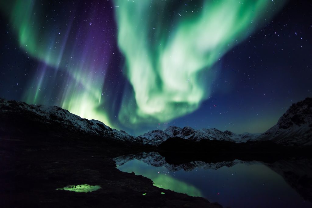 Watching the Northern Lights in Greenland, Arctic