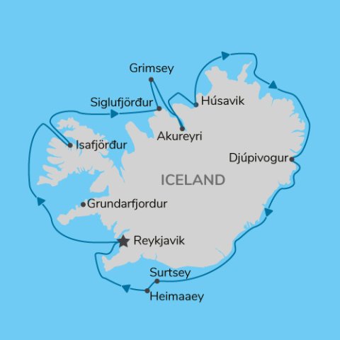 Map of Highlights of Iceland) 