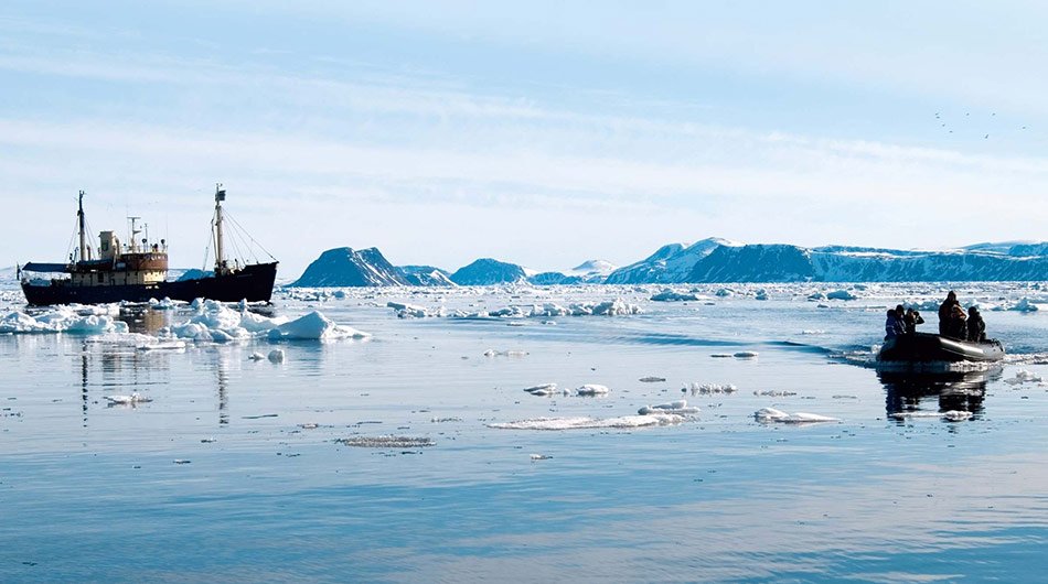 M/S Stockholm - ship cruising in the icy Arctic 