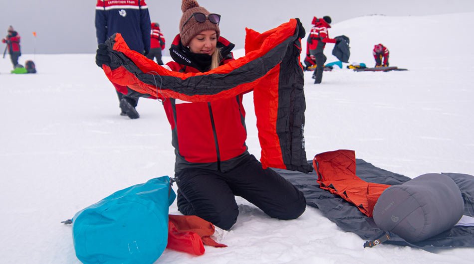 Setting up Camp in Antarctica