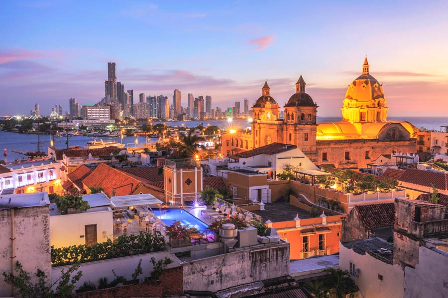Aerial view of Cartagena, Colombia 