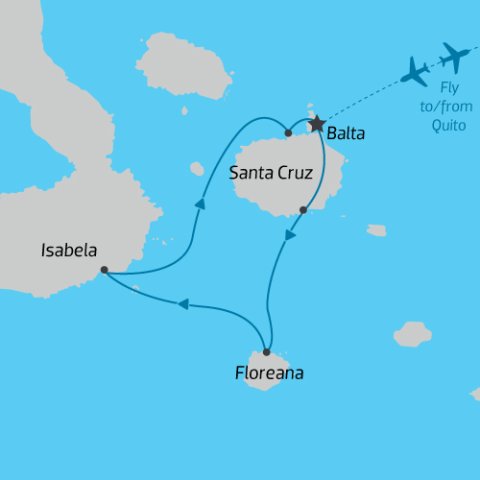 Galapagos Encounter: Southern Islands - Grand Queen Beatriz Map) 