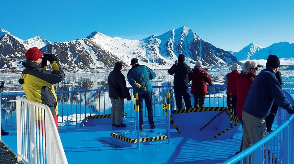 MS Quest - out on deck looking at landscapes