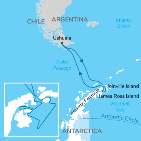 Antarctic Peninsula Exploration of the Weddell Sea map) 
