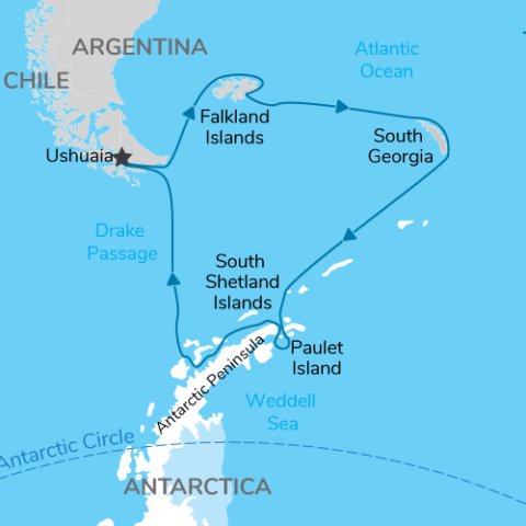 Extended Falklands, South Georgia and Antarctica) 