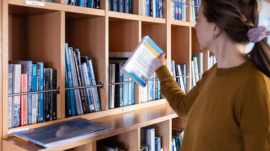 Library onboard Ocean Nova