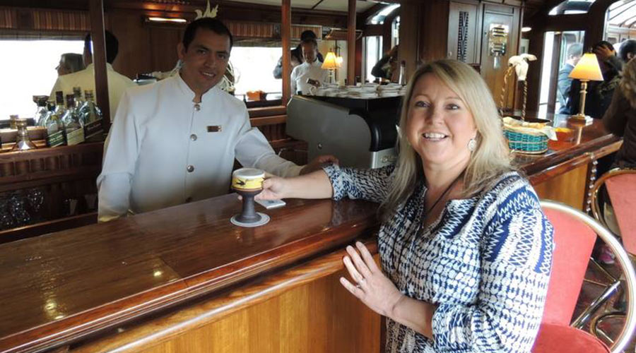 Chris Perry at a bar 