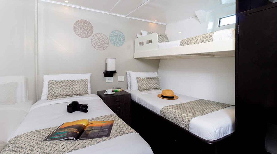 Monserrat Galapagos Cruise Ship - Lower Deck Triple Cabin