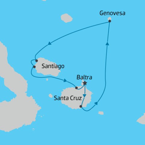 4 Day Cruise Map - Natural Paradise ) 