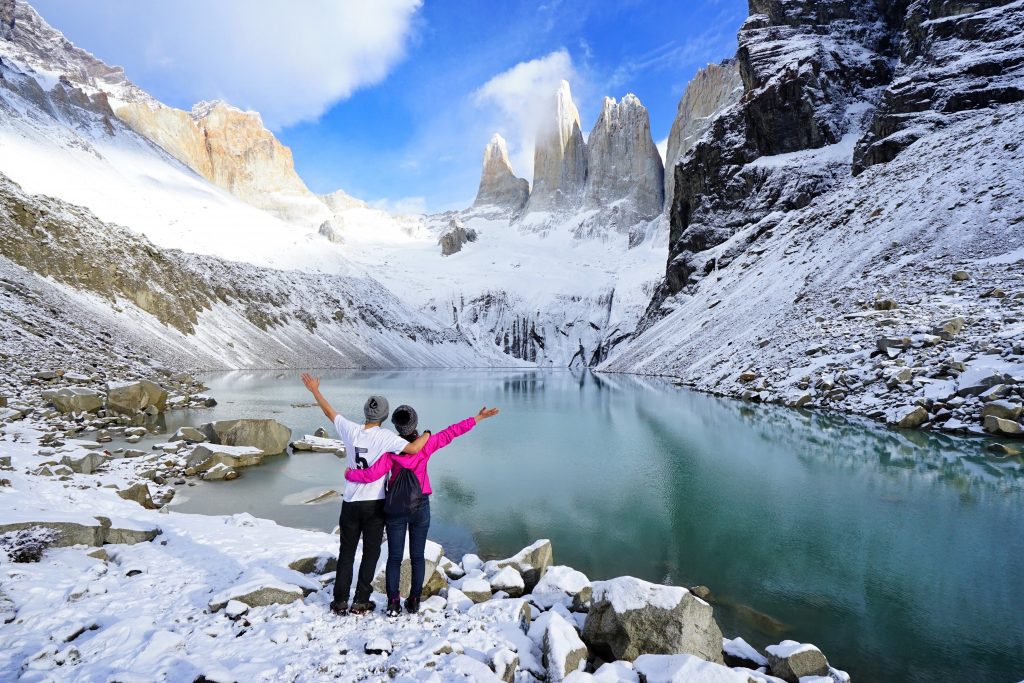 hikers in Torres del Paine National Park