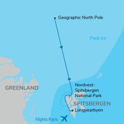 Geographic North Pole Map) 