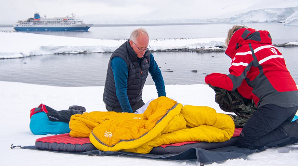 Setting up Camp in Antarctica