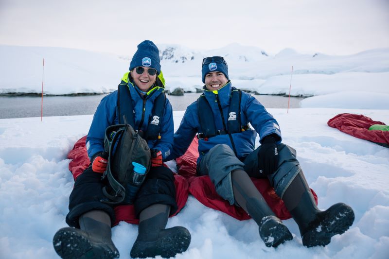 campers in Antarctica