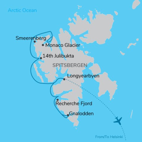 Svalbard-in-Spring map) 