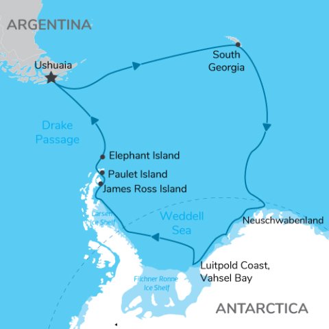 Map for remote weddell sea explorer) 