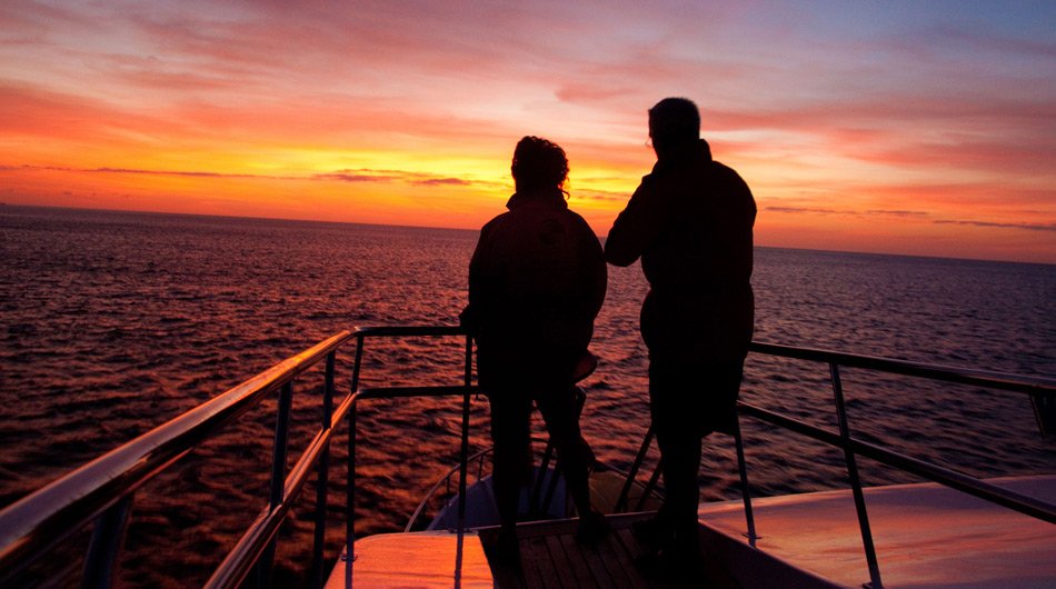 Galapagos Islands sunset from the Seaman Journey ship